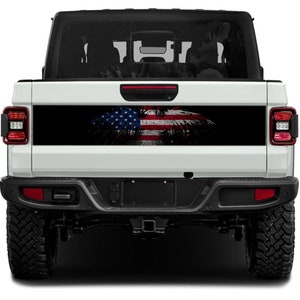 Tailgate Eagle US flag graphics sticker sport decal vinyl compatible with Jeep Gladiator JT 2019 2020 – Present