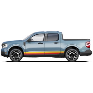 Side Door Retro Stripes Decal Stickers Graphics Compatible with Ford Maverick 2022 - Present