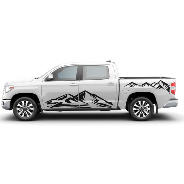 Bed Sport Side Mountains Autocollant compatible avec Toyota Tundra 2014-2021 4x4 SR5 Platinum