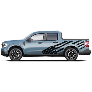 Side US flag graphics stickers decals compatible with Ford Maverick 2022 - Present