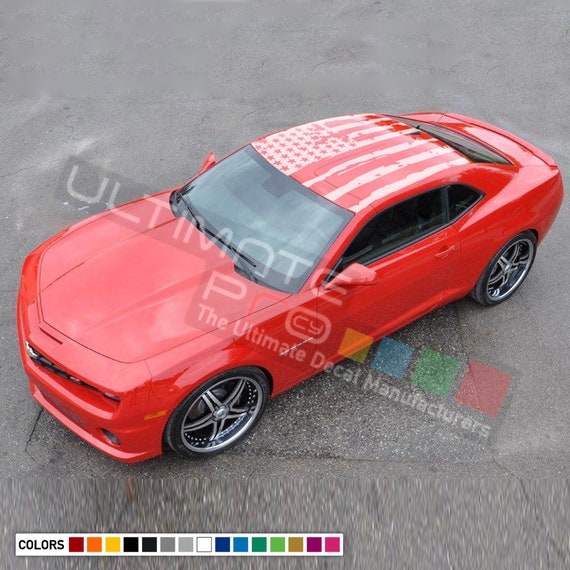 トップルーフフラッグデカールステッカースポーツシボレーカマロ2009 