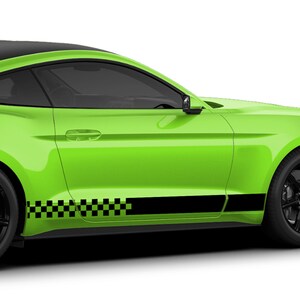 Finishing Sport Stripe Decal Sticker Side Doors Compatible with Ford Mustang Sport 2005 - Present Tune Stripes