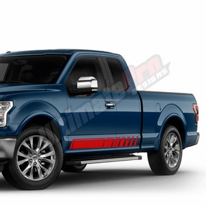 Racing sticker compatibel met Ford F150 Super cab sport sticker vinyl spiegel strepen 4 x 4 off-road sticker sport strepen 2009 - heden
