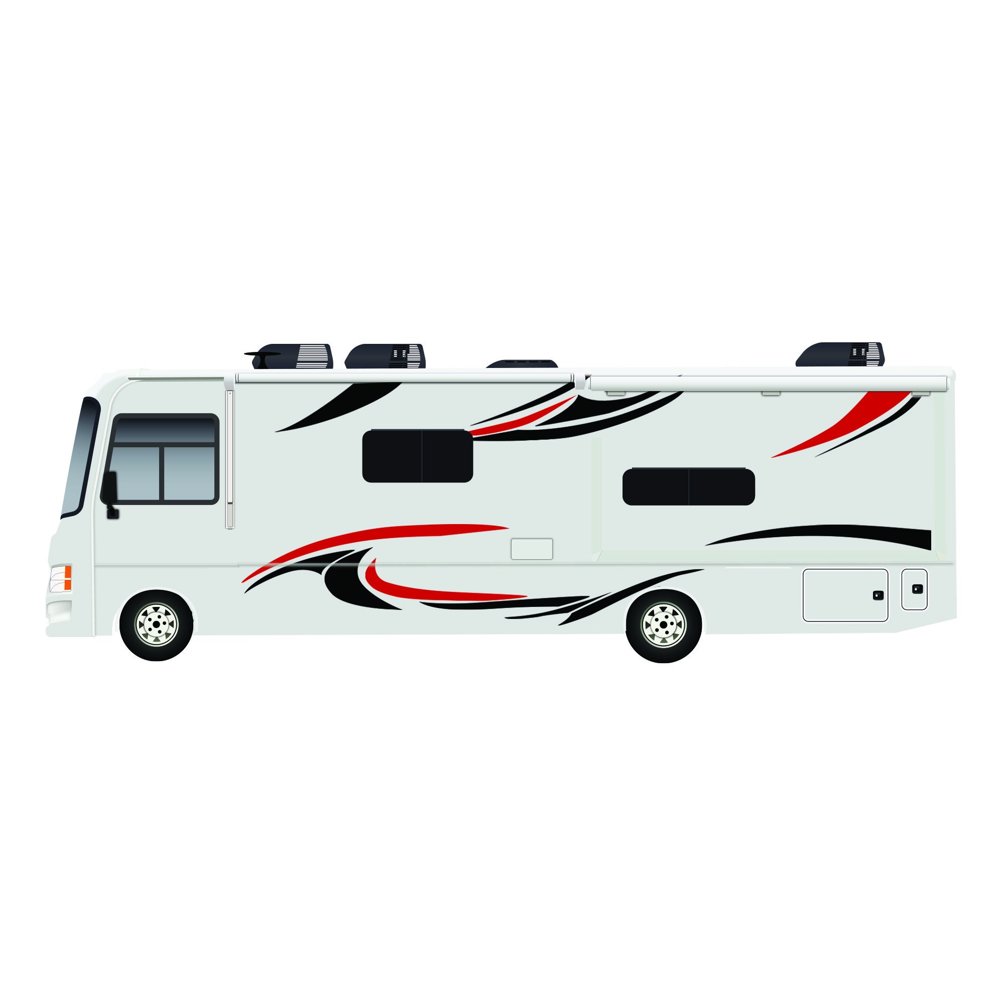 Class A Motor Home Decals RV Sport Graphics Vinyl Kits Red-black - Etsy