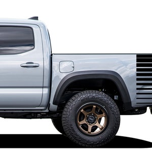 Stripes Vinyl Bed Decal Compatible with Toyota Tacoma Crew Cab 2005 - Present Decal Sticker Sports Performance Set Of Rear Bed