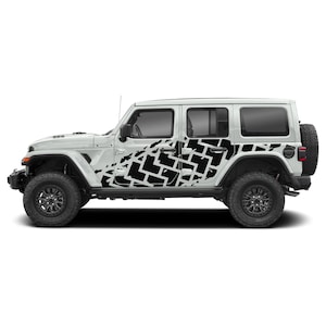 Sticker Side Doors Sport Decal Compatible with Jeep wrangler JL 2018 - Present Tire stamps Splash Vinyl Rubicon