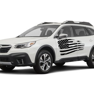 Side Doors Vinyl Decal Sticker Compatible with Subaru Outback Sport 2015 2016 2017 2018 2018 2019 2020 Tune US Flag American