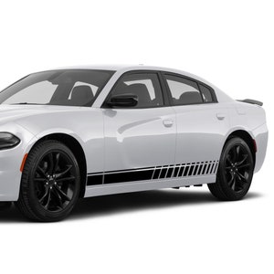 Decal Sticker Vinyl Compatible with Dodge Charger Hemi Sport 2015 - 2020 Racing Stripe Sport Tune Side doors Stripes Performance