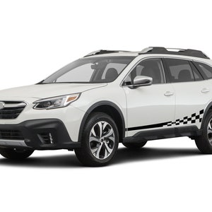 Side doors Wavy Sport Stripes Compatible with Subaru Outback 2015 2016 2017 2018 2019 2020 2021 Sticker Vinyl Skirt Finishing flag