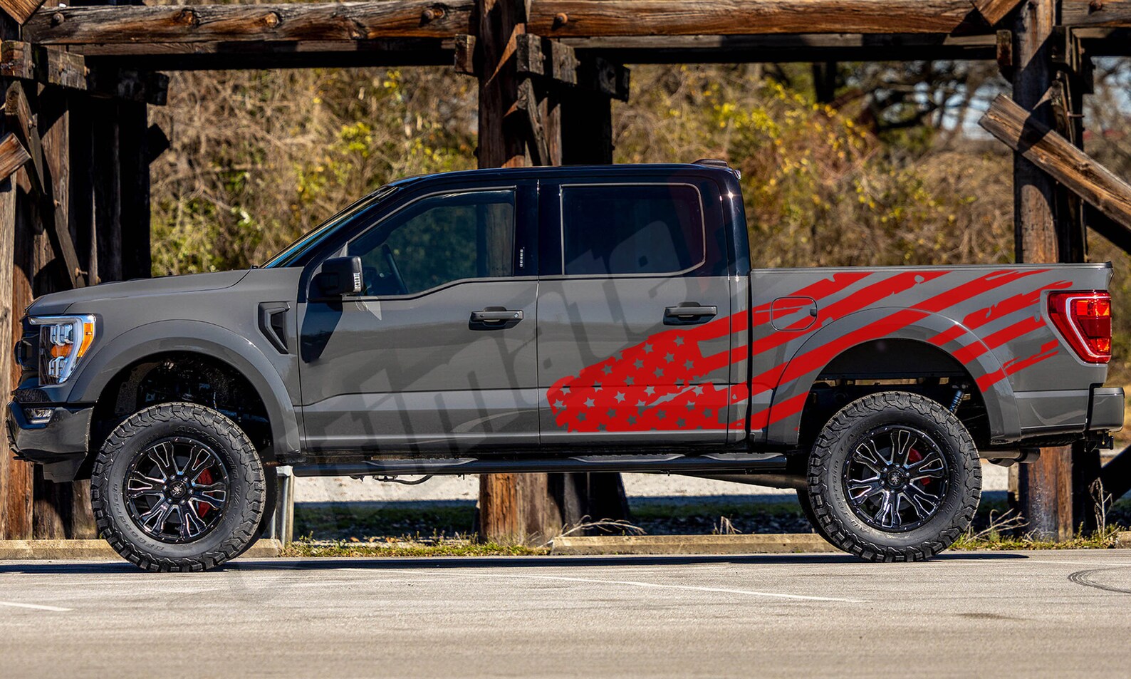 2x Sticker US Flag Decals Compatible with Ford F150 Super crew | Etsy