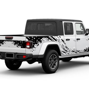 Sportdekal Vinyl Sidoflak Baklucka Mud Splash Kompatibel med Jeep Gladiator JT Off Road 4x4 2019 2020 – nu Rubicon Overland