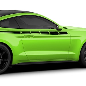 Set Of Decal Compatible with Ford Mustang Side Mirror Stripe Decal Sticker Vinyl Sport 2015 - Present performance