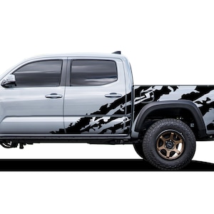 Splash Decal Sticker Compatible with Toyota Tacoma Crew Cab Side Bed Vinyl 2016 - 2023 Splash Mud Camo