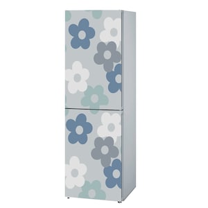 Cover door scratches wrap vinyl sticker - Decal Storage Fridge Door Adhesive - Vinyl Sticker Refrigerator Flower Design Fridge decor