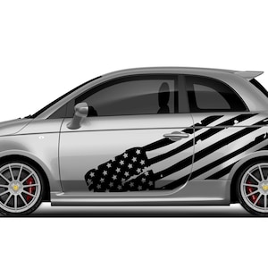 US flag decals stickers vinyl graphic design kit Compatible with Fiat F595 Abarth 2021 - Present