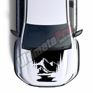 Racing Sticker Side Compatible with Ford Ranger Crew Cap 2019 - 2023 Sport Decal Vinyl Hood Scoop Front Stripes 4x4 off road