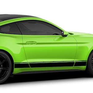 Set Of Decal Compatible with Ford Mustang Side Fender Stripe Decal Sticker Vinyl Sport 2005 - Present