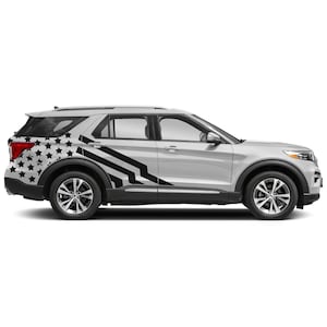 Panel Decal Sticker Compatible with Ford Explorer U625 Side Door Vinyl US Flag American 2020 - Present