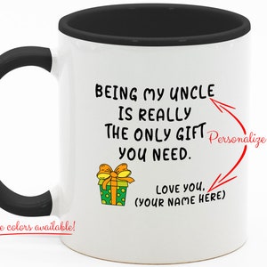 Personalized Uncle Coffee Mug: Funny Uncle Gift from Nephew or Niece