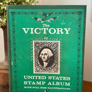 Vintage The Victory United States Stamp Album Stamp Collectors Album Book 1960