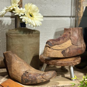 Unique Antique Wood Shoe Form Shoe Mold