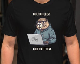 Funny Beaver Software Engineer T-Shirt, Coder Developer Gift, Computer Science Tee