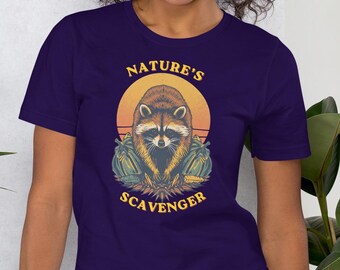 Nature's Scavenger Raccoon Shirt, Vintage Woodland Graphic Tee, Trash Panda Wildlife