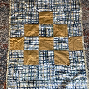 Blue and gold scrappy Quilt