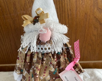 Gnome. Maggie dressed in gingerbread gnome