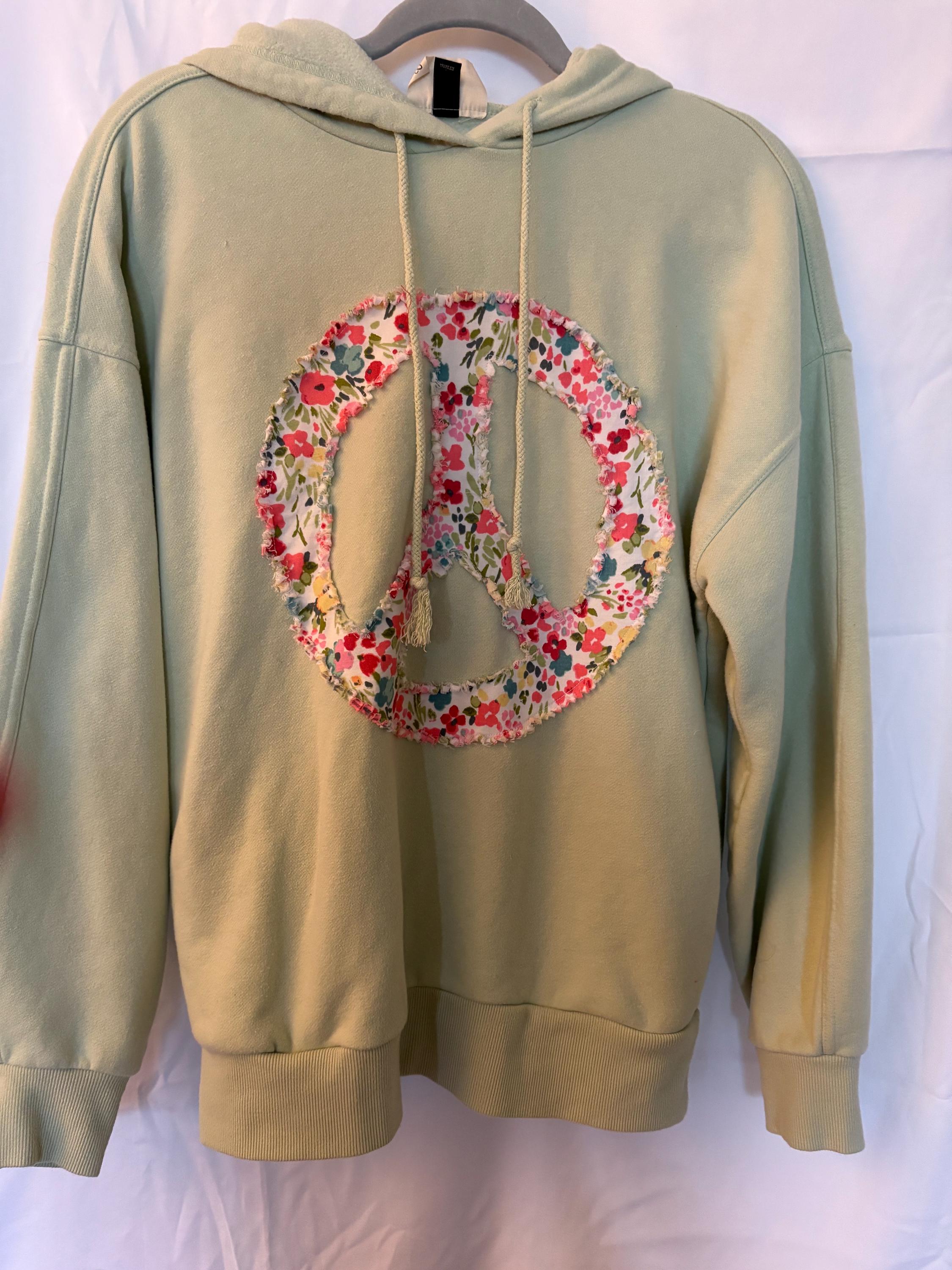 【SHOOP】PEASE SWEATSHIRT Pease Symbol Daisy Peace Sign Sweatshirt, Flower Shirt, Peace Sweater
