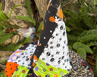 Omkeerbare Halloween-heksenhoed met patchwork