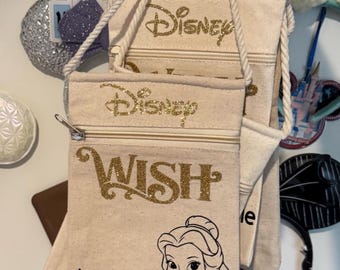 Bolso extensor con forma de pez inspirado en Disney con correa de cuerda trenzada. Regalos.