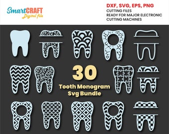 Download Tooth Monogram Svg Etsy