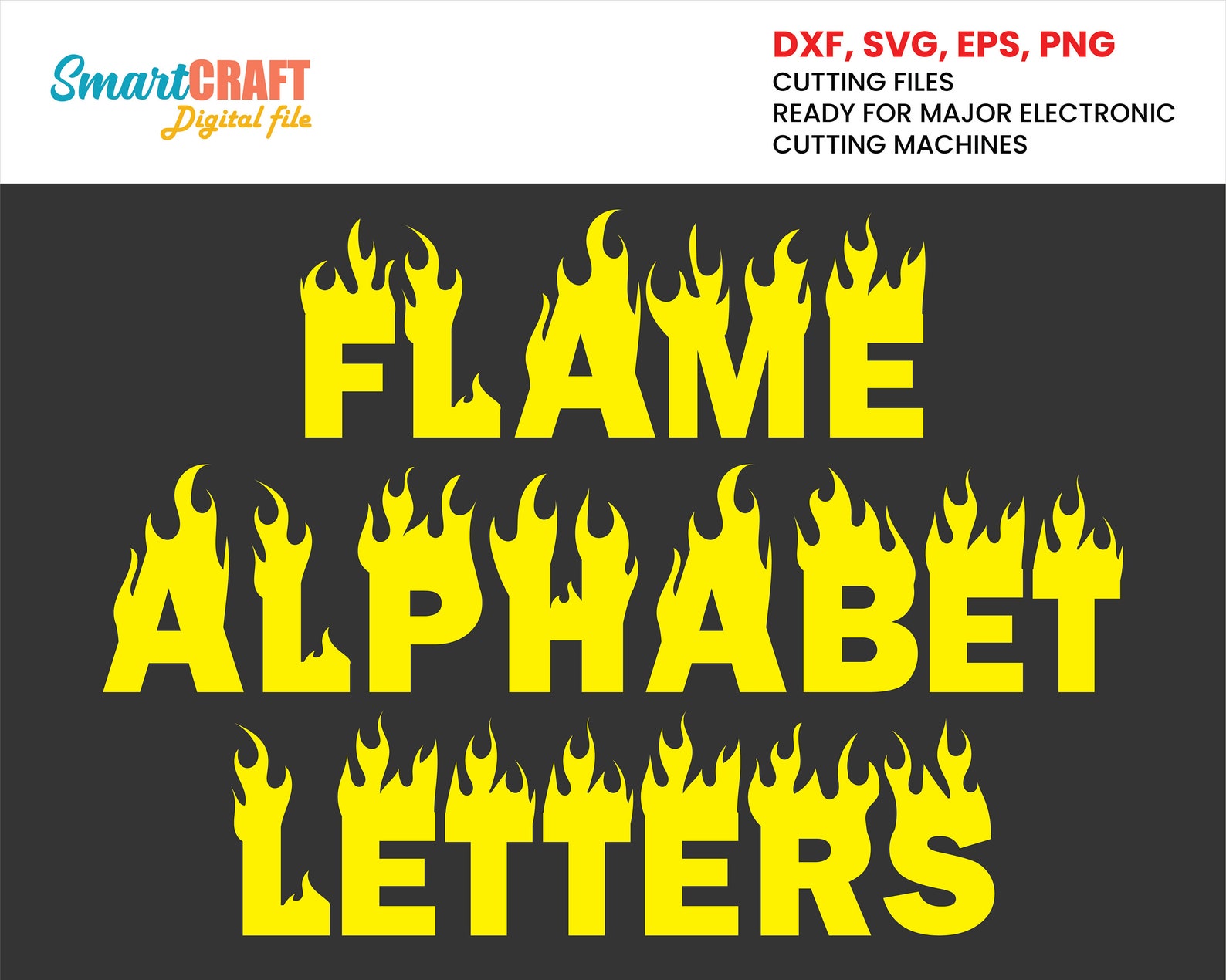 Fire Letter Flame Alphabet Letter Cricut Silhouette Font Svg Etsy