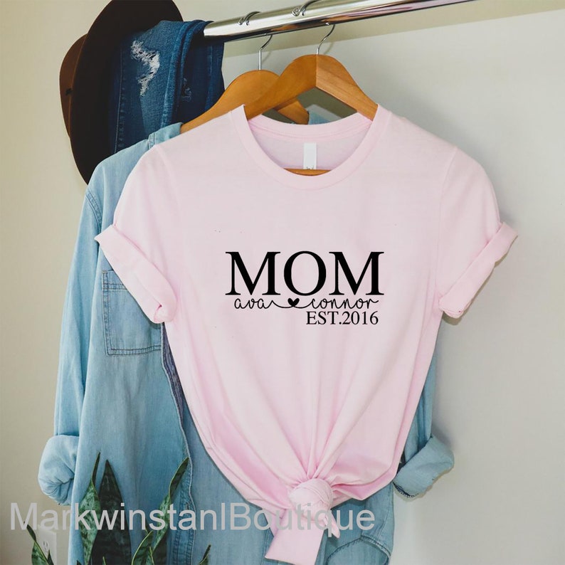 Mom shirt Mama Shirt Personalized Mom shirt Kid Names Shirt Mom Gift Customized Mom Shirt Mother/'s day gift Custom children/'s Name