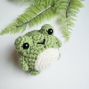 Hand-Crochet Frog Amigurumi - Frog Decoration - Crocheted Cottagecore Frog - Cottagecore Decoration - Whimsical Home Decor - Cute Frog Decor