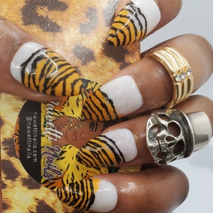 Tigress Mustard Nails   - | Press on nails | Fake nails | False nails | Artificial nails | Glue on nails