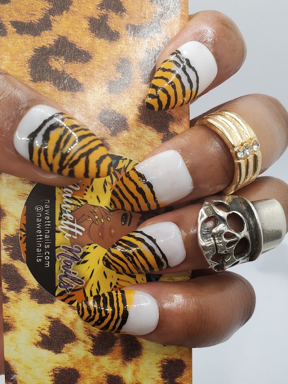 Tigress Mustard Nails - | Press on Nails | Fake Nails