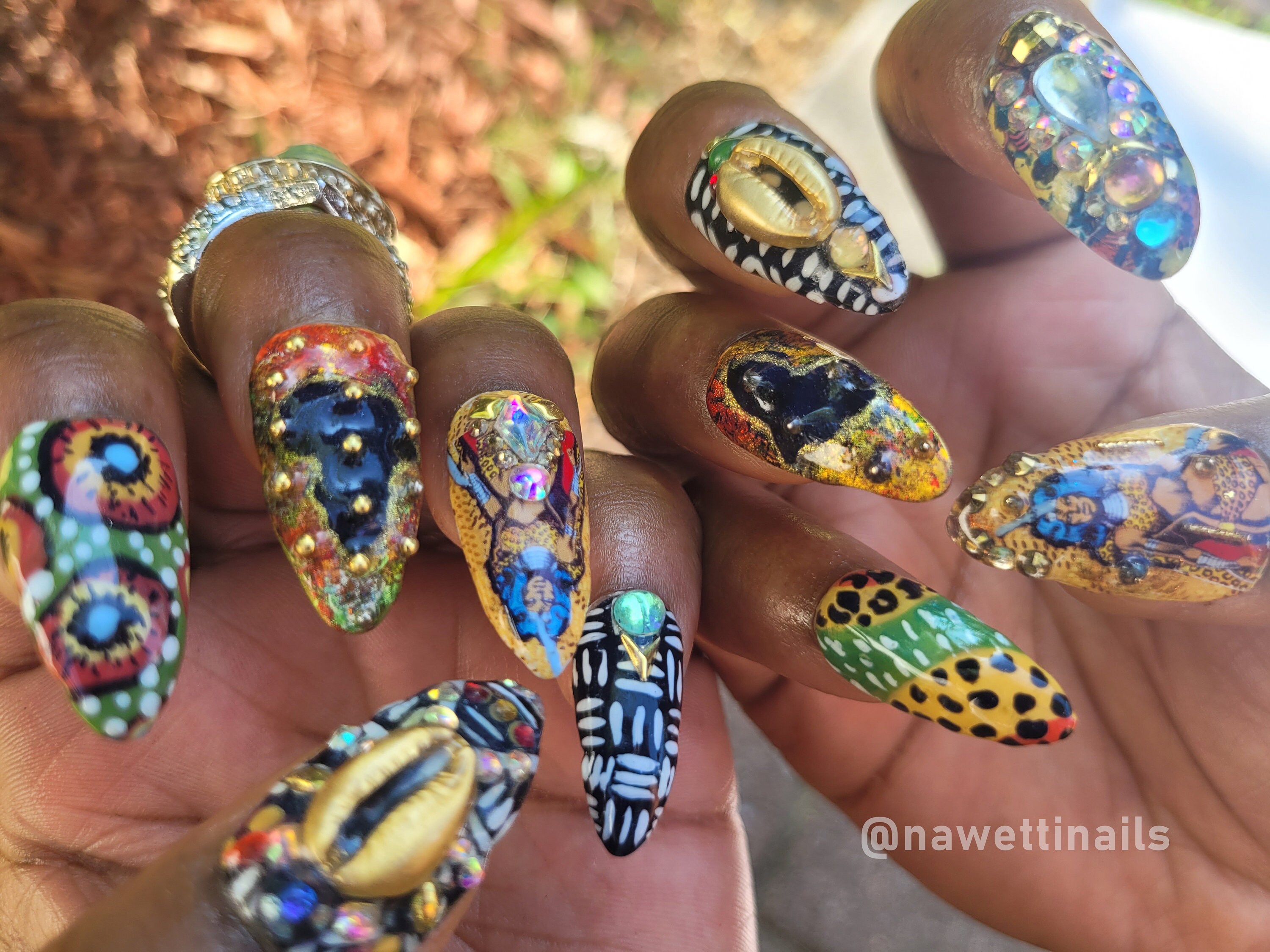Buy Wakanda 4EVA Nails Press on Nails Fake Nails False Online in India -  Etsy