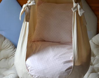 Hamaca de algodón hecha a mano, columpio tipo capullo para niños, silla colgante