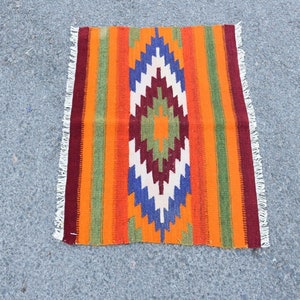 Türkischer Kleiner Kelim 2x2 ft Vintage Kelim Cappadocia | Etsy