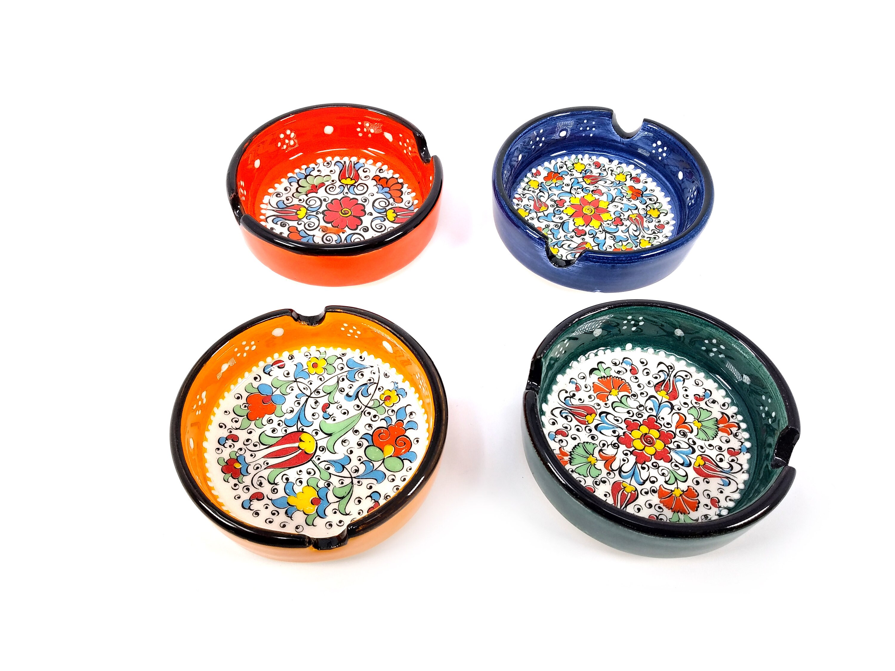 ASHTRAY Ceramic Anatolian Handmade & Hand Painted Decorative Ashtray