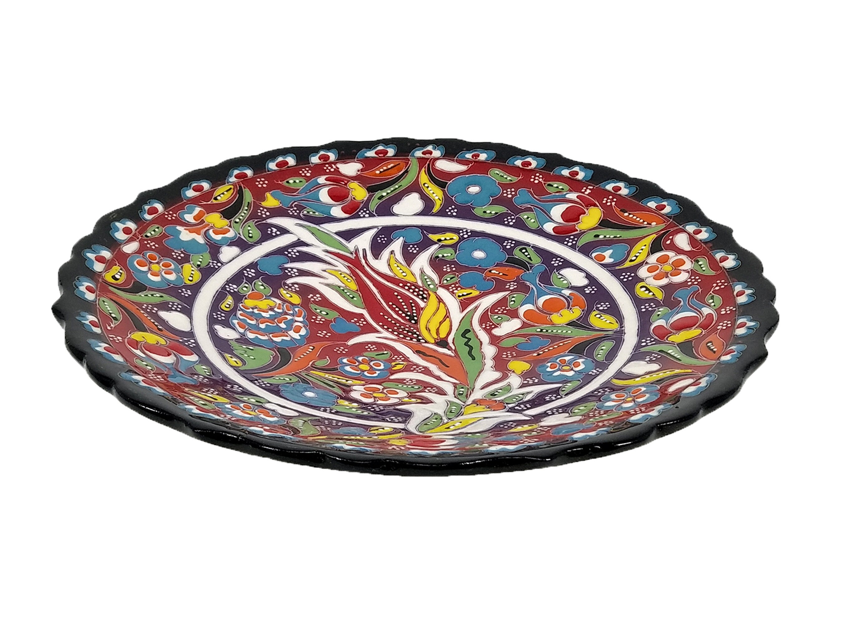 Handmade Hand Painted Turkish Decorative Ceramic Plate Etsy