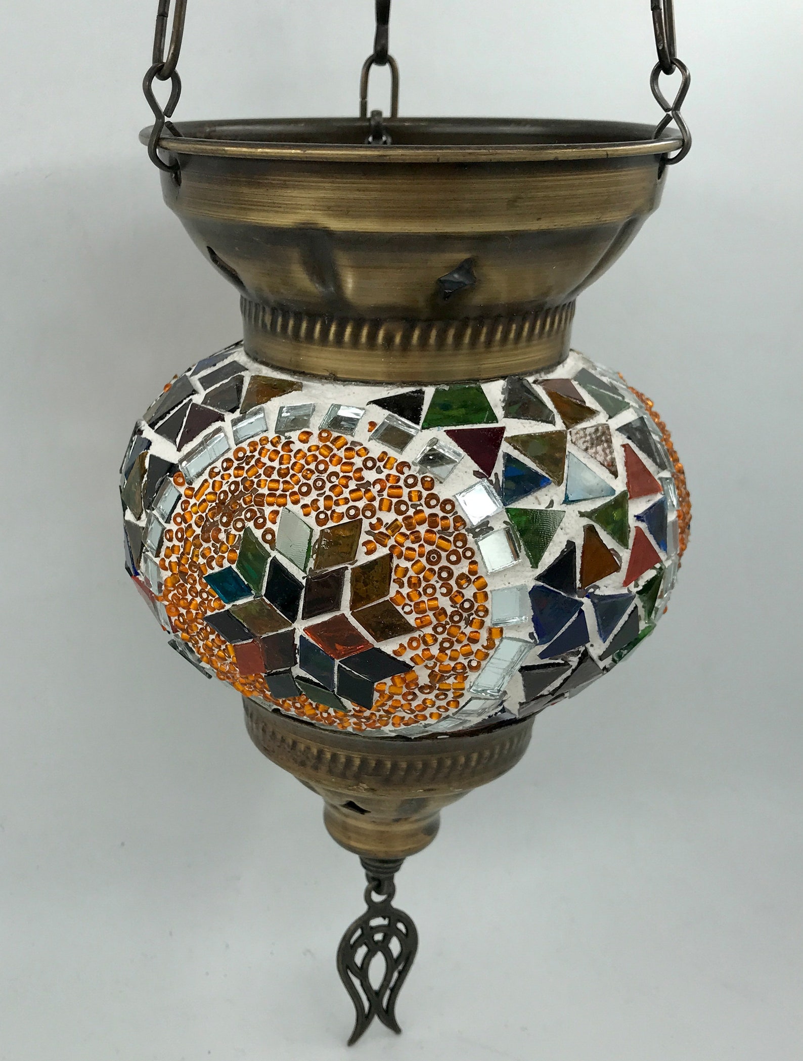 Turkish Handmade Mosaic Oil Lamp Style Chandelier Ceiling Etsy