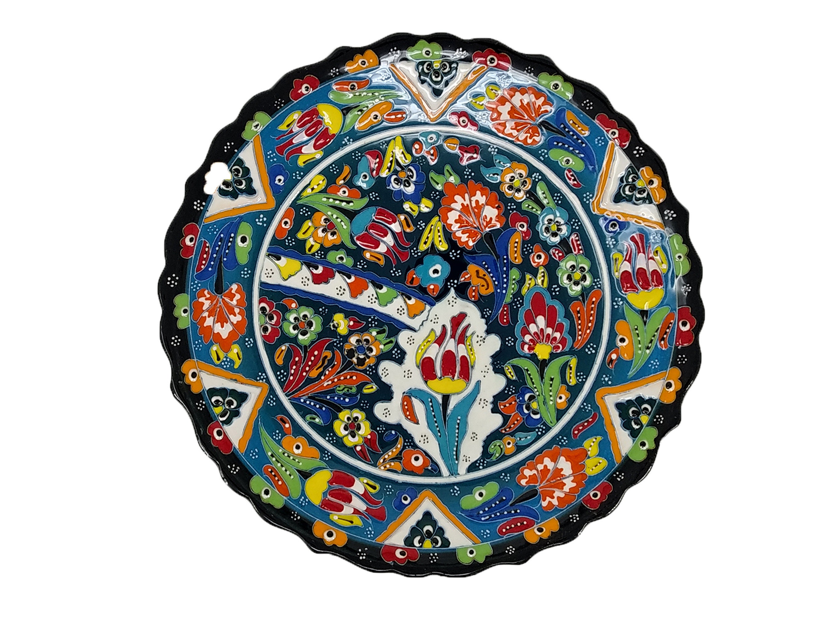 Handmade Hand Painted Turkish Decorative Ceramic Plate Etsy