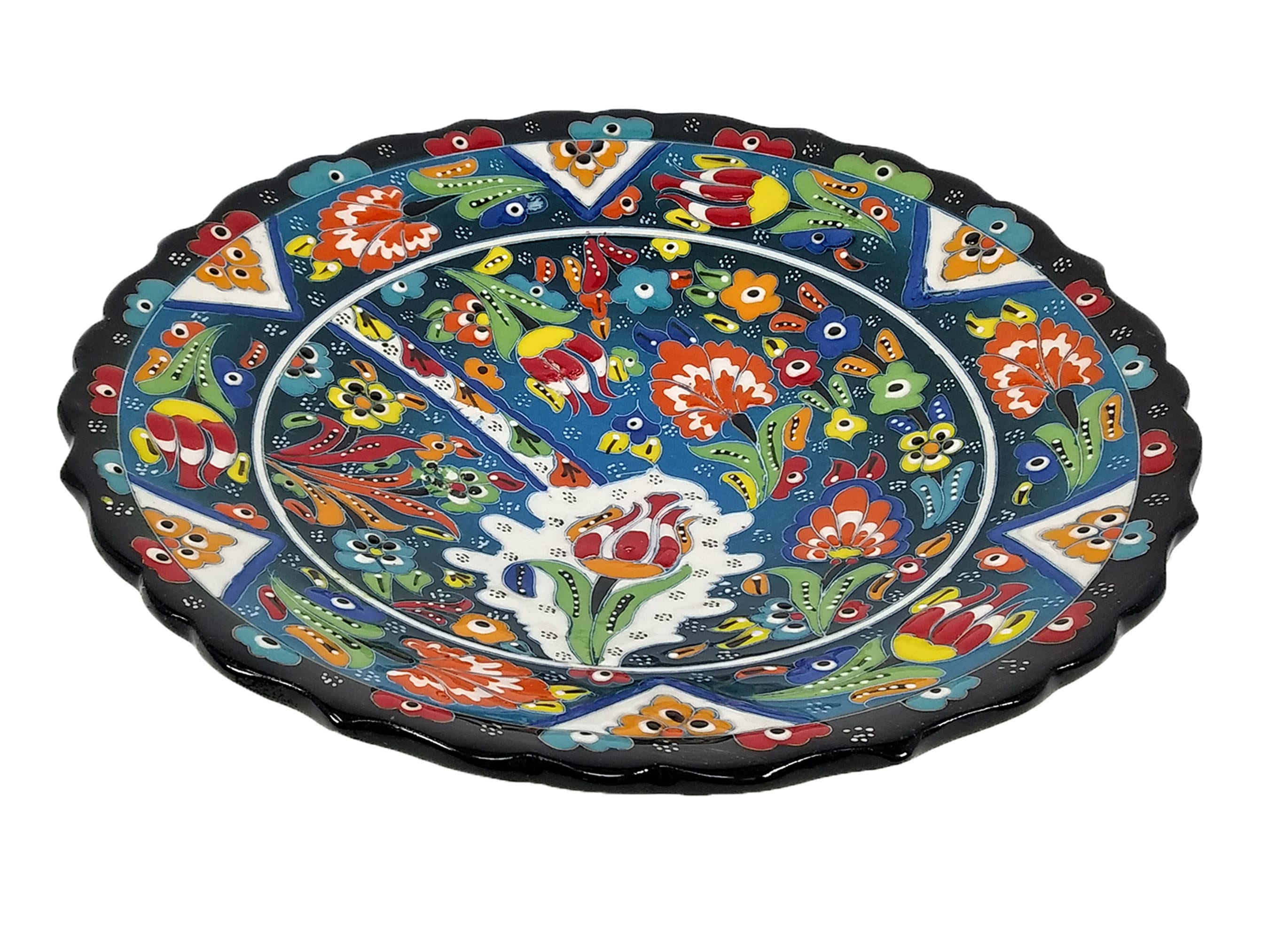 Handmade Hand Painted Turkish Decorative Ceramic Plate Etsy