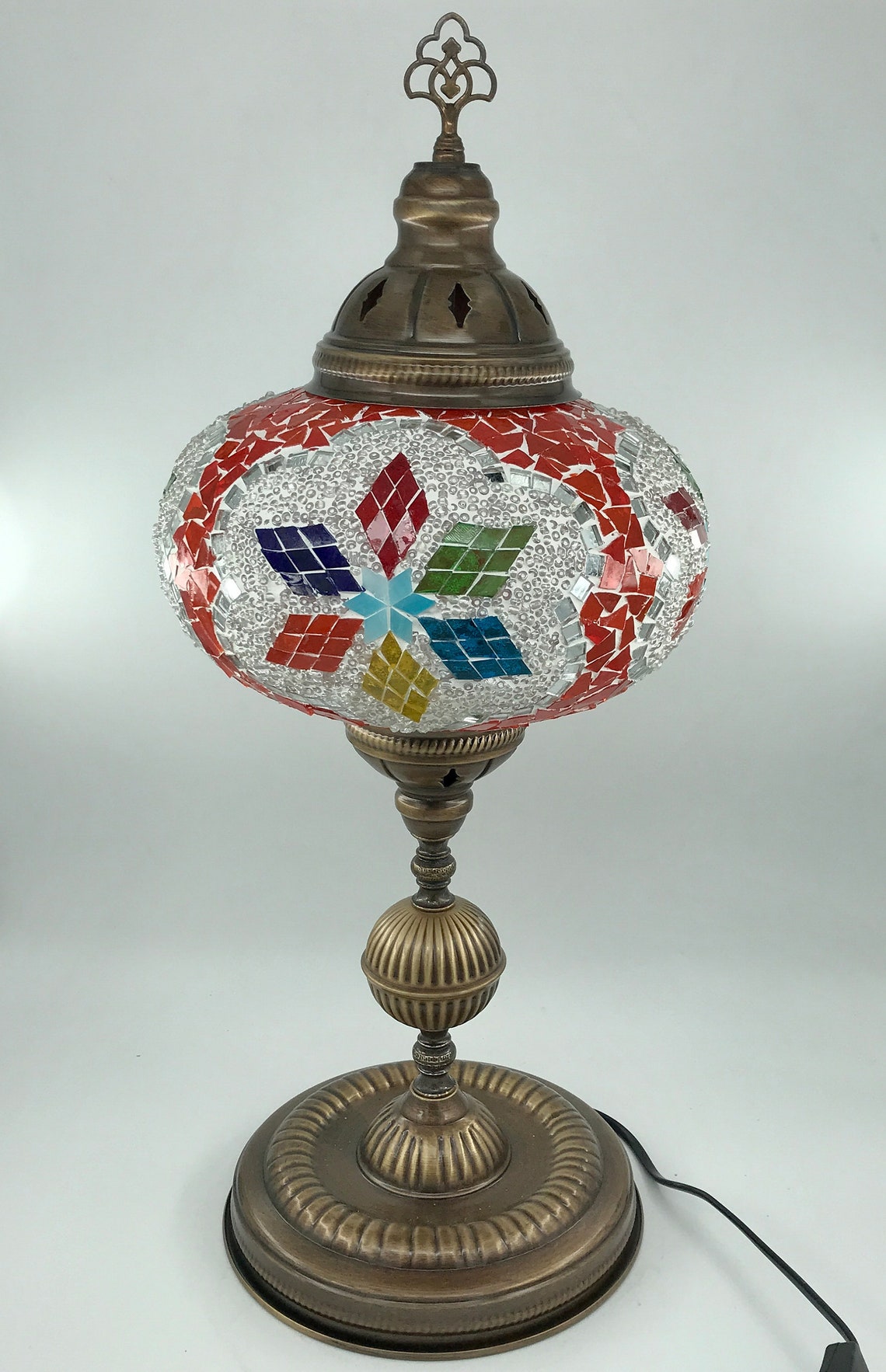 Turkish Handmade Mosaic Desk Lamp Table Lamp with Extra Large Etsy