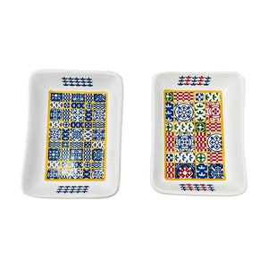 4.5&quot; Turkish Handmade 2 Piece Plate Set Meze Set Breakfast Set Snack Plate Set