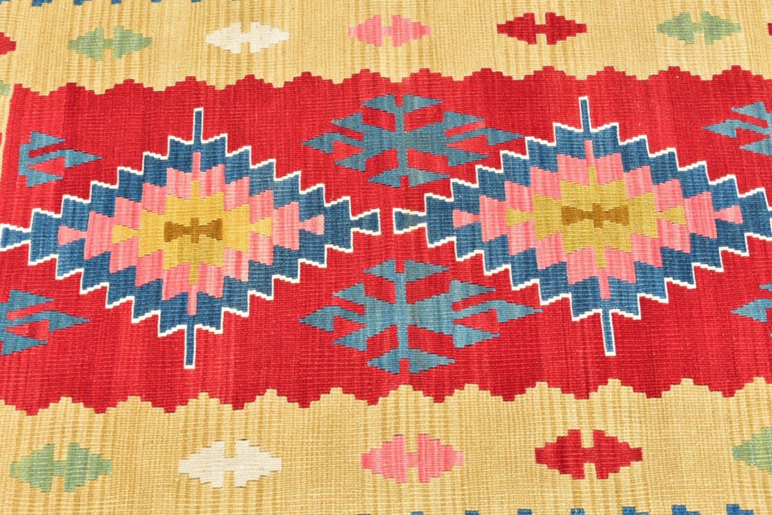 Türkischer KelimTeppich 3x5 ft Kappadokien Teppich Kelim | Etsy