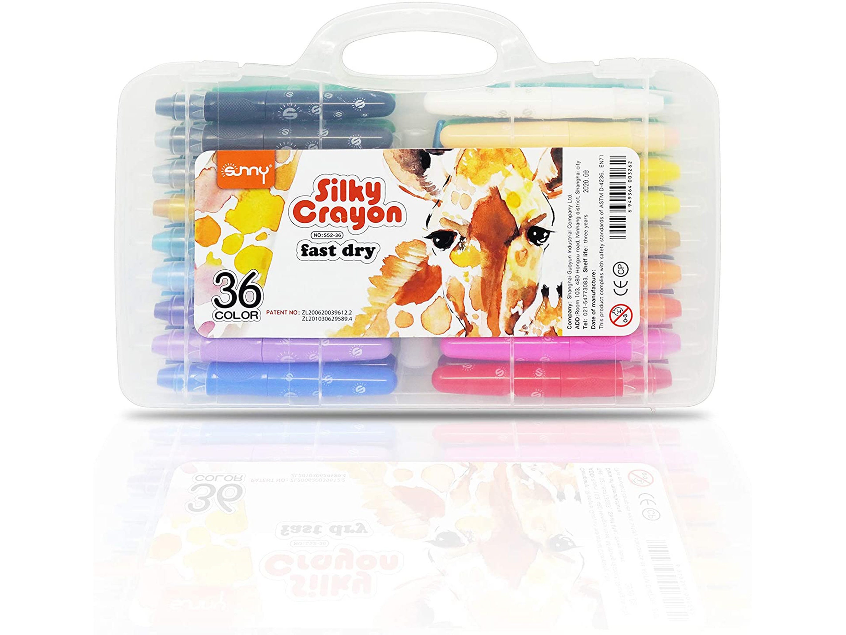 36 Colors Silky Gel Crayons Set, 3-in-1 Smooth Bolder Crayons